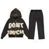 Carsicko Don't Touch Zip-Up Tracksuit (Washed Grey)